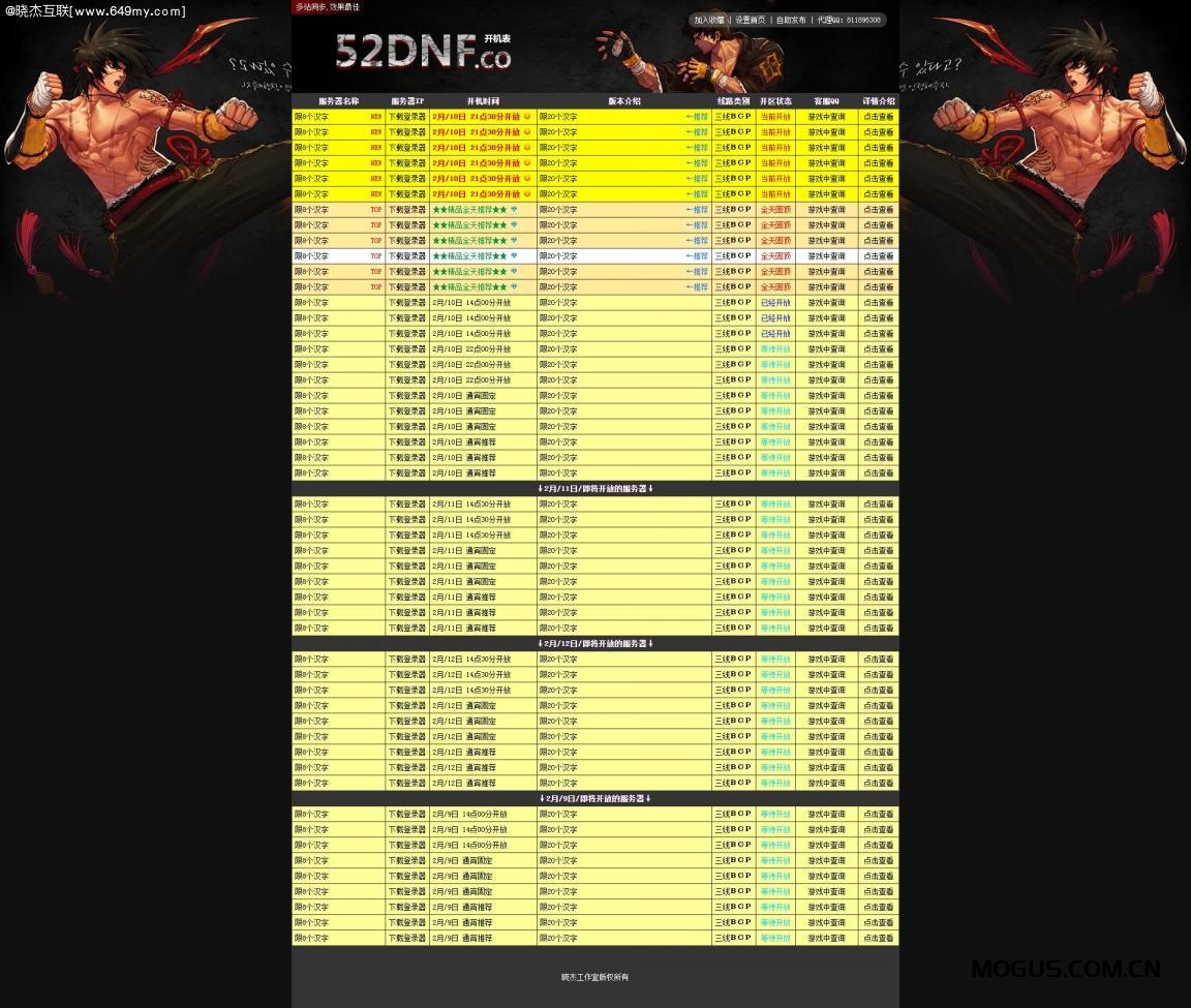 DNF地下城发布站程序PHP源码
